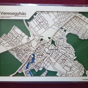 Veresegyház - fa falitérkép