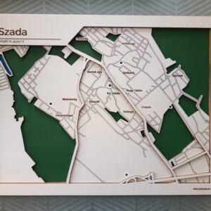 Szada - fa falitérkép